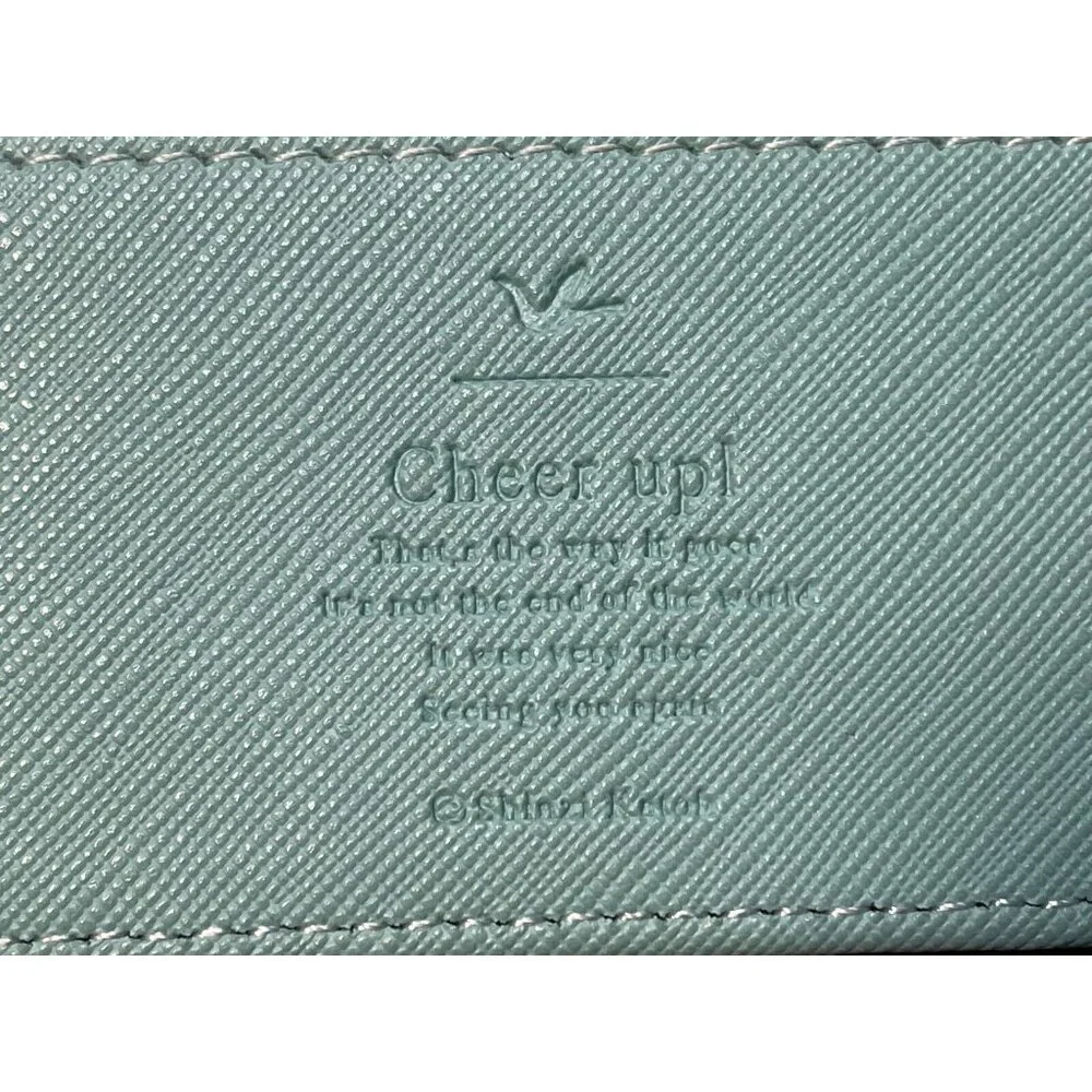 Shinzi Katoh clutch purse wallet canvas zipper blue - Picture 7 of 9